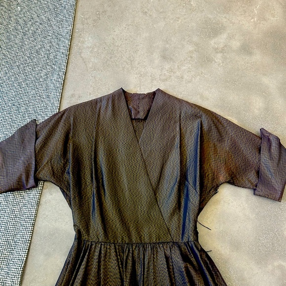 Vintage 1950s Bronze Dress - Picture 2 of 5